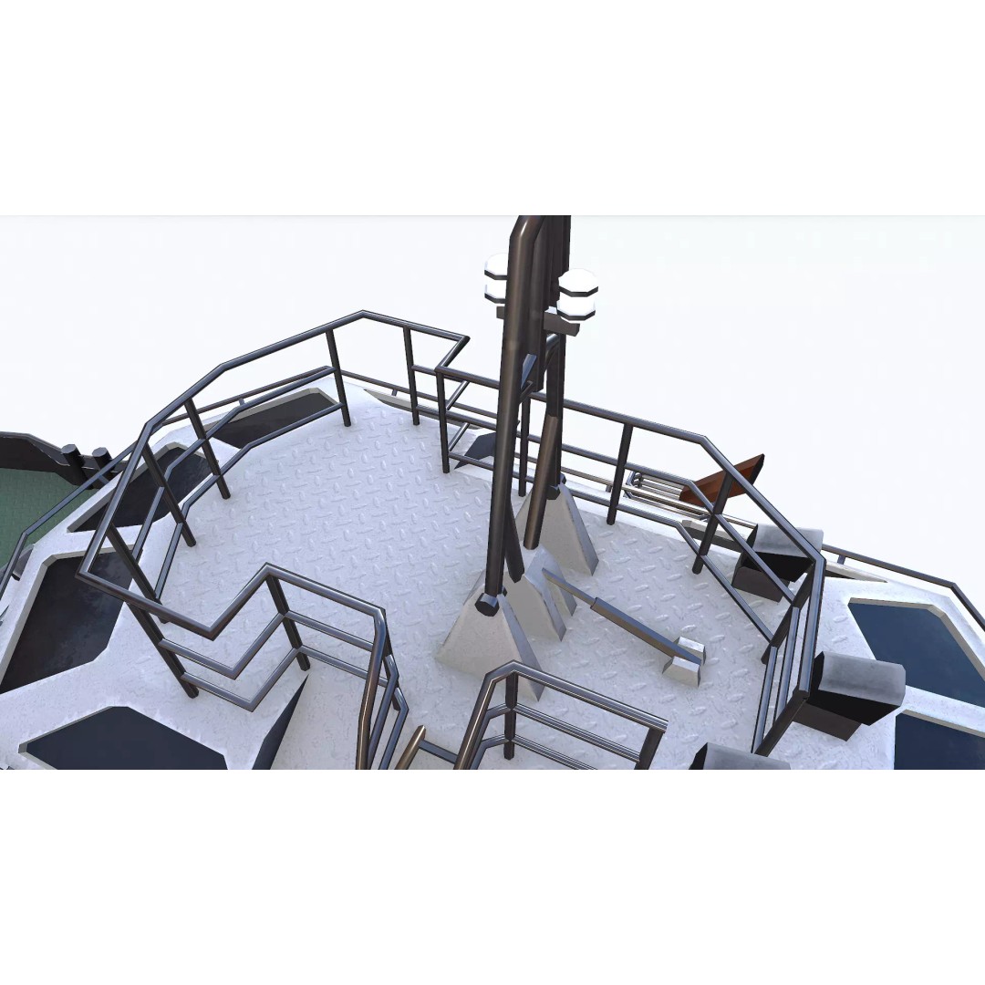 Fast Responsive Tugboat 3D Model – Low Poly PBR Game Asset, FBX - View 30