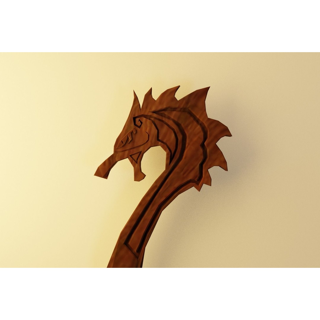 Viking Ship 3D Model – Low Poly Historic Watercraft, FBX, OBJ - View 8