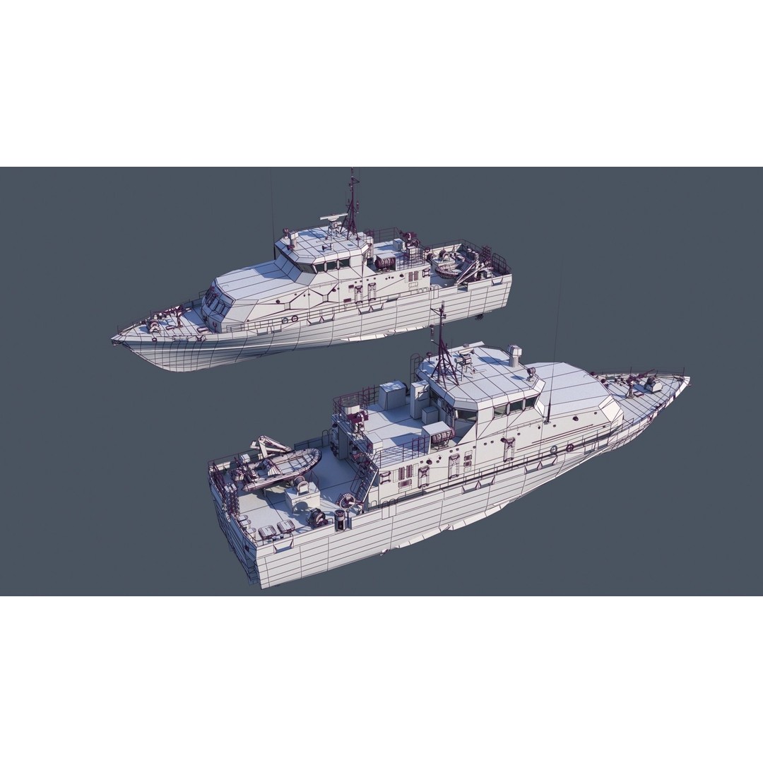 Grachonok-Class Anti-Saboteur Ship 3D Model – PBR Military Watercraft, FBX