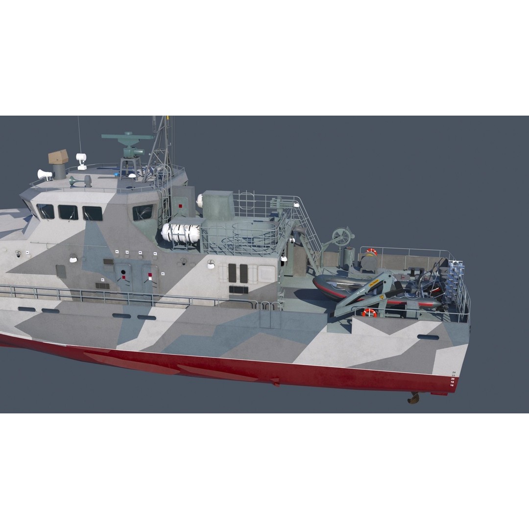 Grachonok-Class Anti-Saboteur Ship 3D Model – PBR Military Watercraft, FBX - View 14