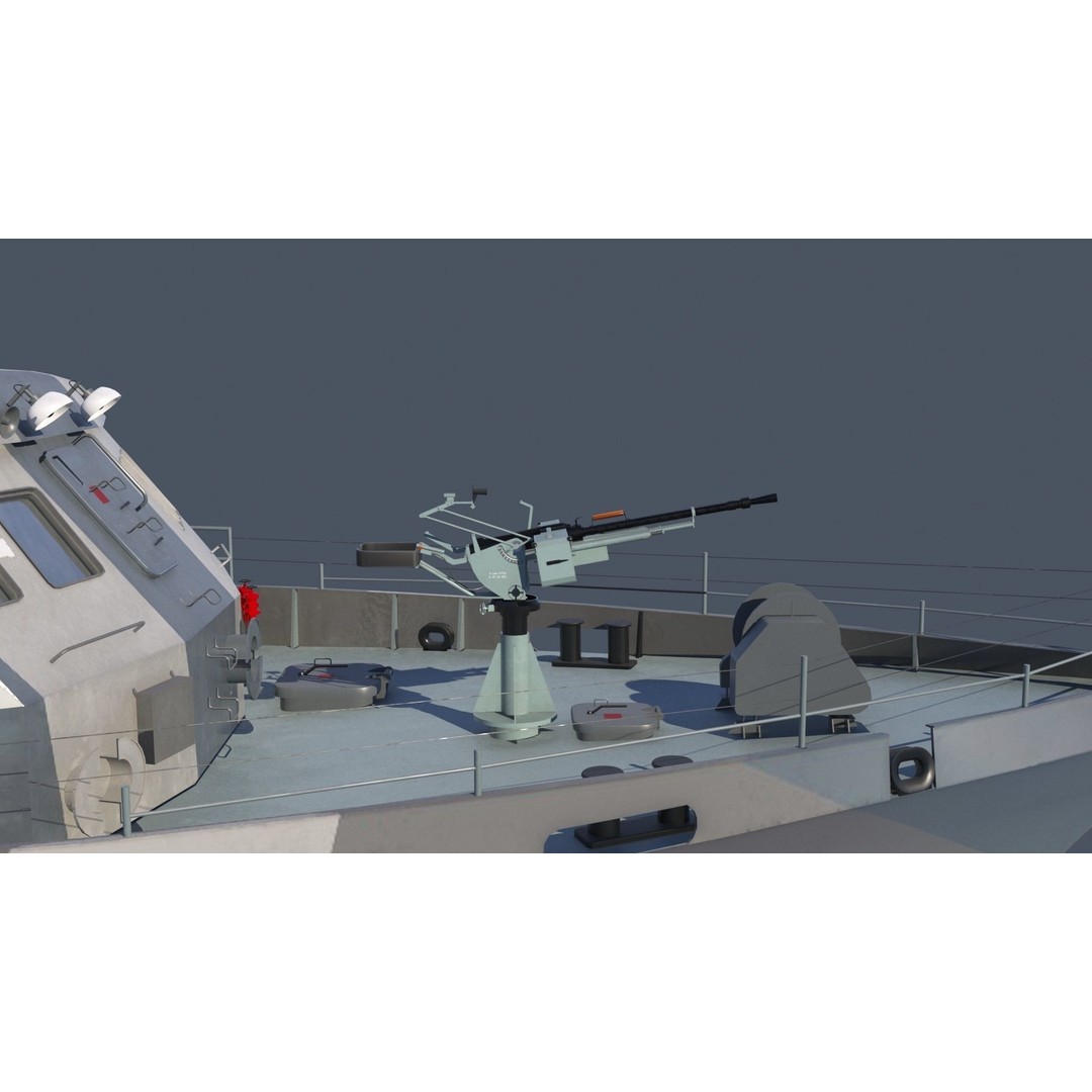 Grachonok-Class Anti-Saboteur Ship 3D Model – PBR Military Watercraft, FBX - View 15