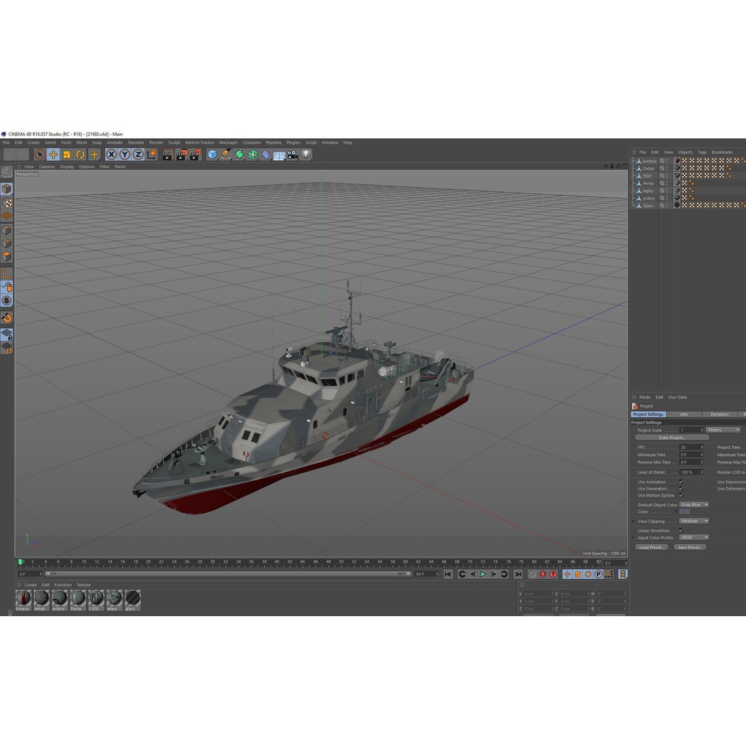 Grachonok-Class Anti-Saboteur Ship 3D Model – PBR Military Watercraft, FBX - View 18