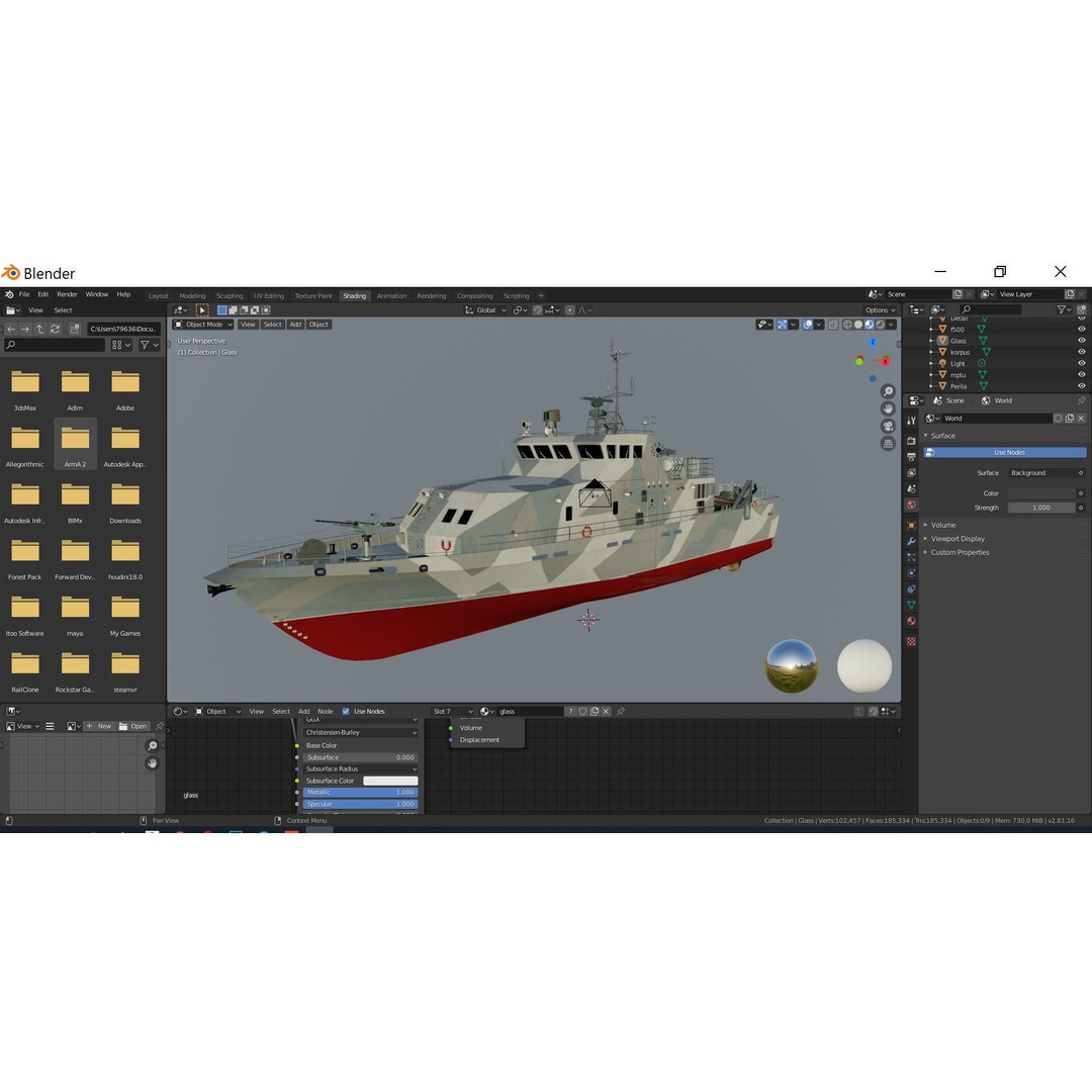 Grachonok-Class Anti-Saboteur Ship 3D Model – PBR Military Watercraft, FBX - View 19