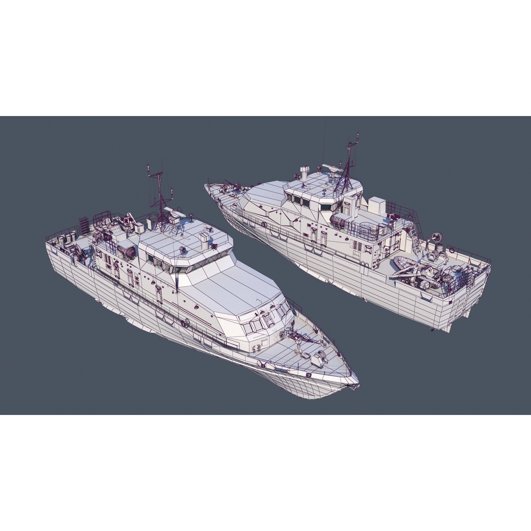 Grachonok-Class Anti-Saboteur Ship 3D Model – PBR Military Watercraft, FBX - View 21