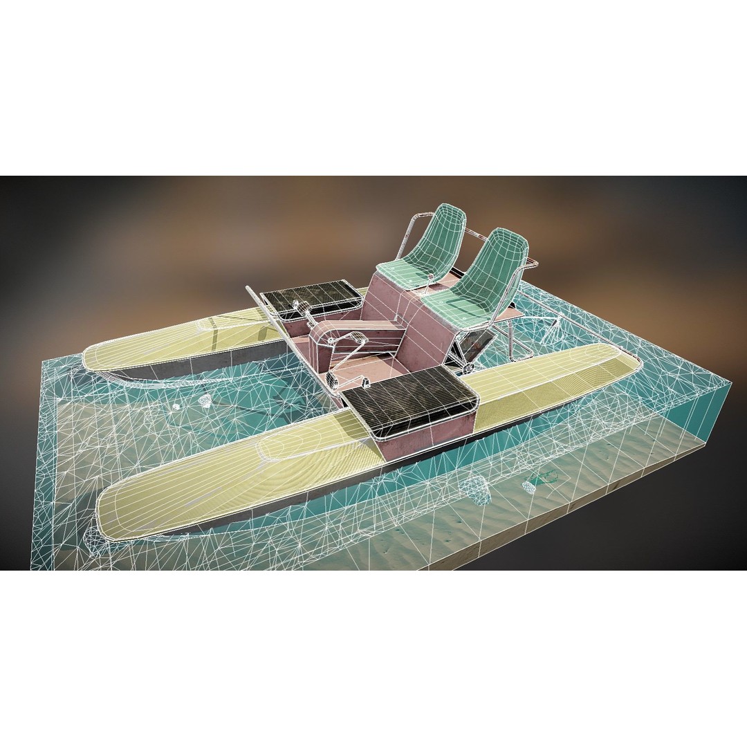 Soviet Hydrocycle 3D Model – Low Poly Watercraft Asset, PBR