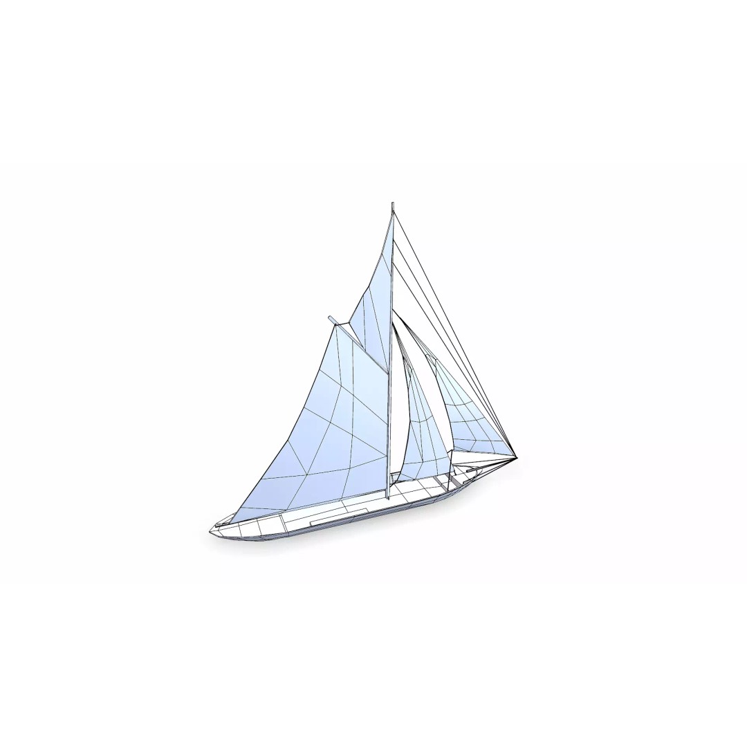 Sailboat 3D Model – Low Poly PBR Game Asset, FBX, OBJ - View 18