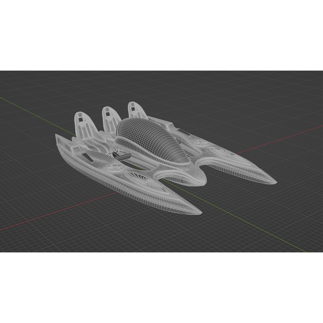 Aerodynamic Multi-Person Pedal Boat 3D Model – PBR, 4K Textures, FBX - View 12