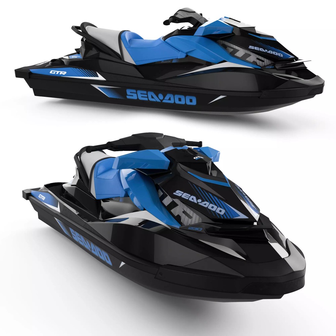 Hydrocycle SeaDoo GTR 230 3D Model – PBR Watercraft Asset, FBX - View 2