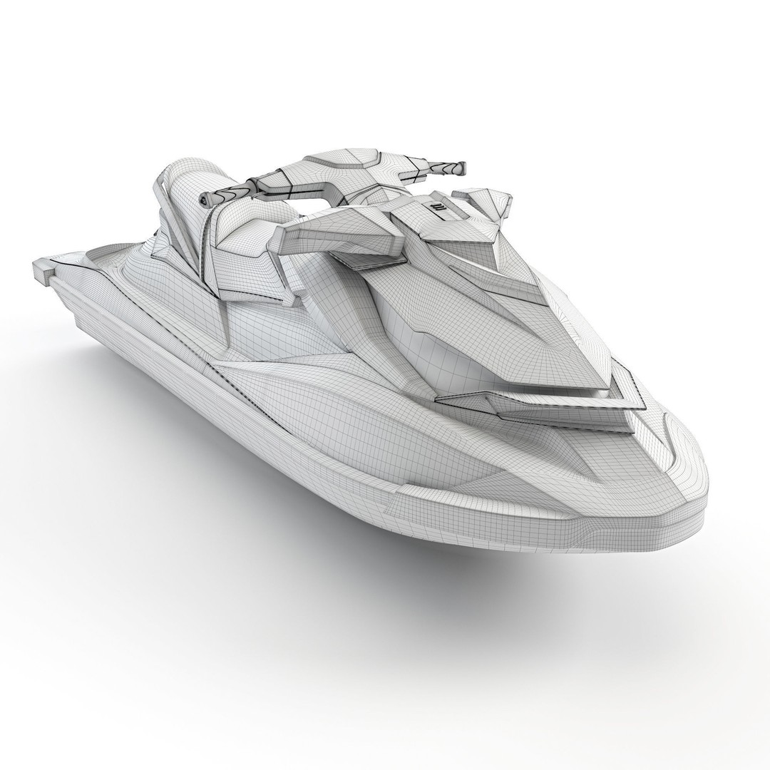 Hydrocycle SeaDoo GTR 230 3D Model – PBR Watercraft Asset, FBX - View 7