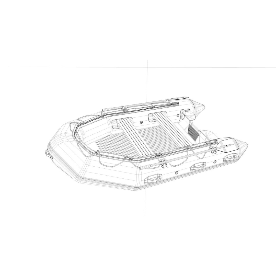Inflatable Boat 3D Model – High Poly Game Asset, FBX, Blender