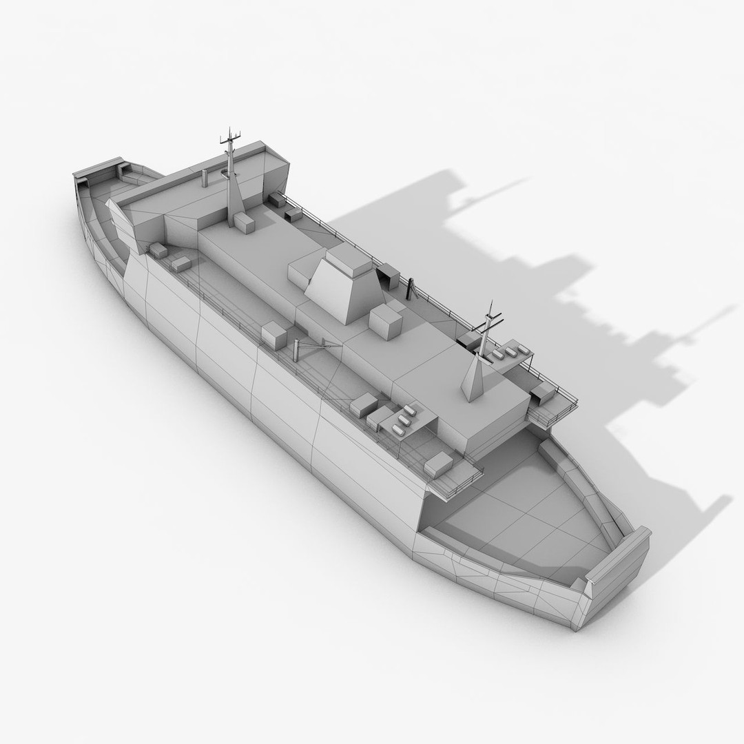 Cruise Ship 3D Model – Low Poly Watercraft Collection, FBX, OBJ