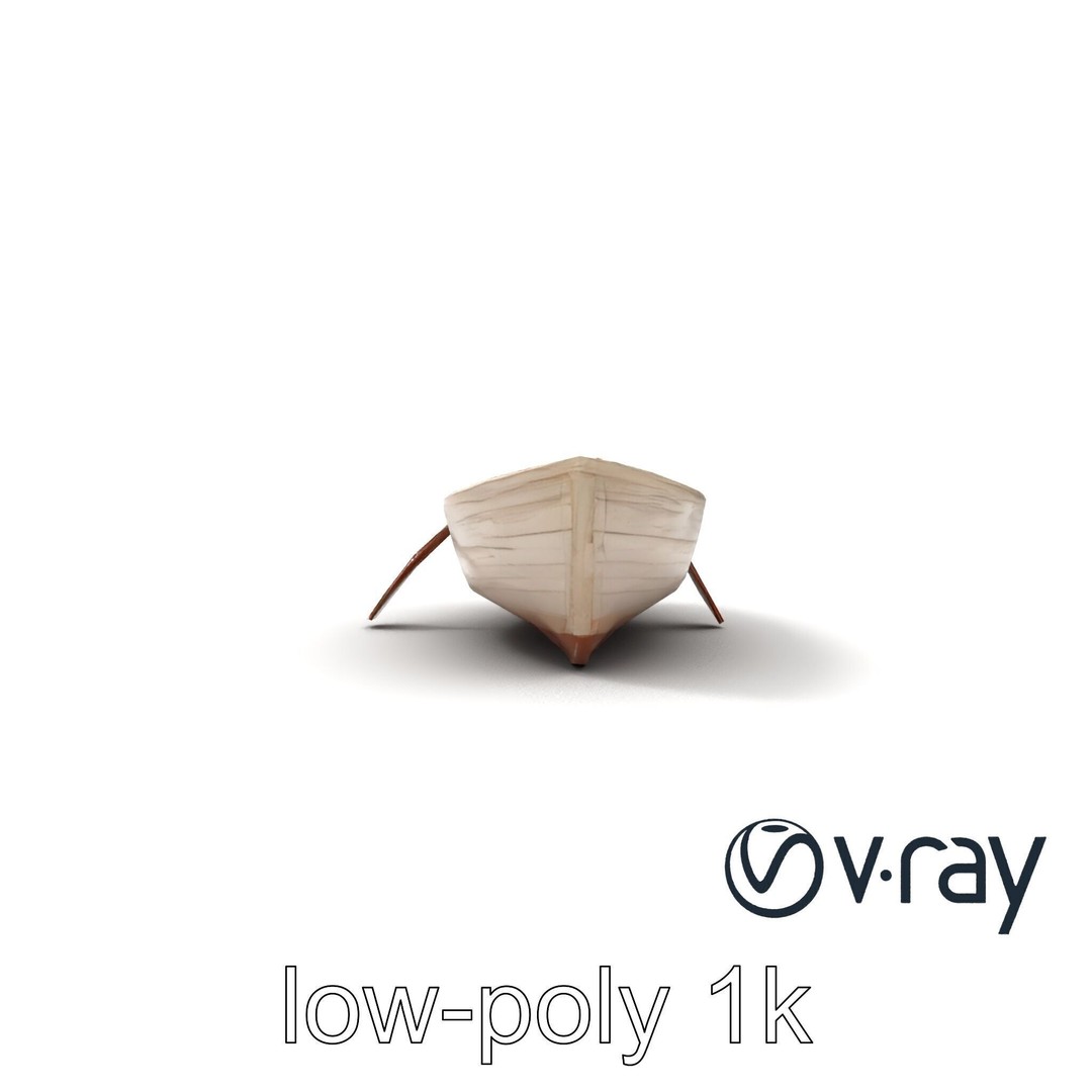 Weathered Old Rowboat 3D Model – Low Poly PBR Game Asset, FBX - View 17