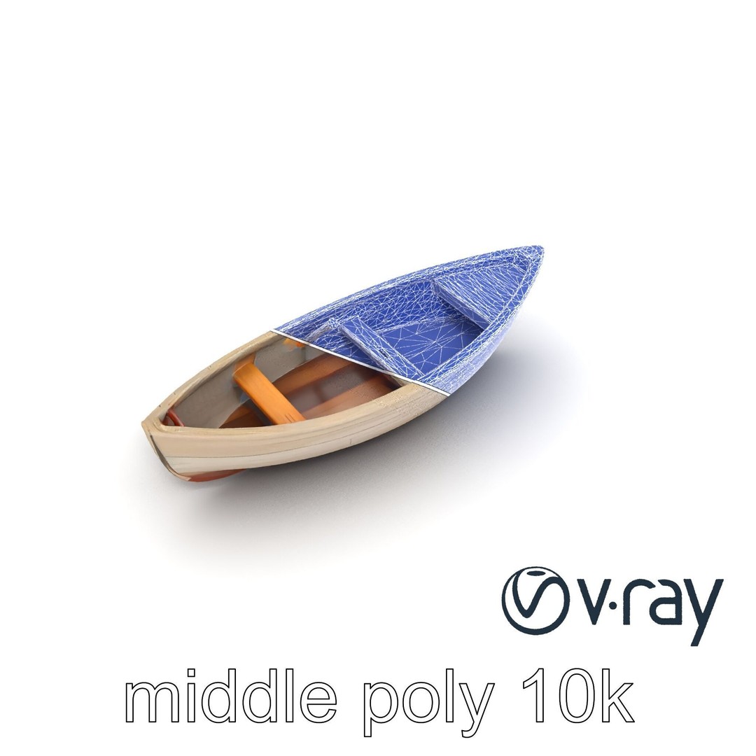 Weathered Old Rowboat 3D Model – Low Poly PBR Game Asset, FBX - View 29