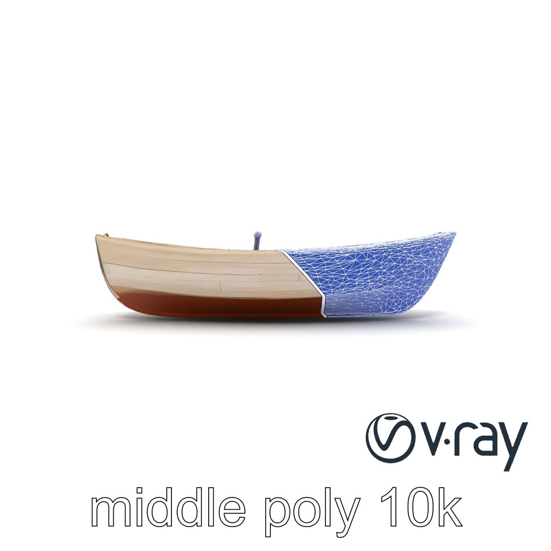Weathered Old Rowboat 3D Model – Low Poly PBR Game Asset, FBX - View 31