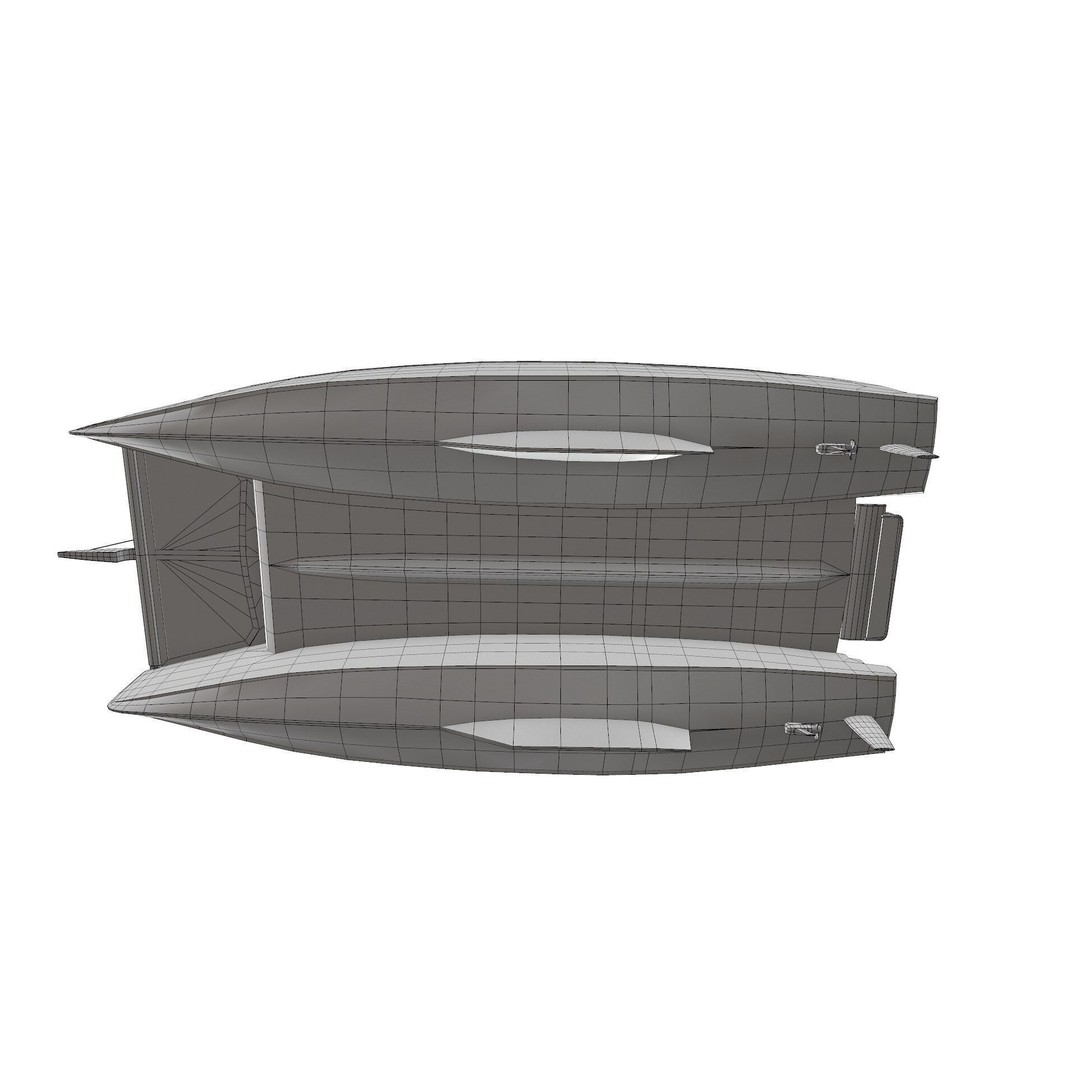 Catamaran 3D Model – Low Poly PBR Game Asset, FBX, OBJ