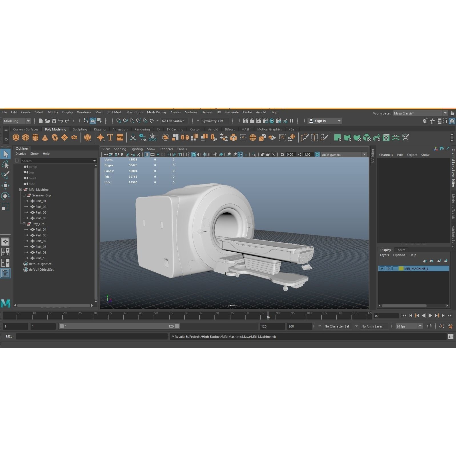 MRI Machine - High-Quality 3D Model - View 10