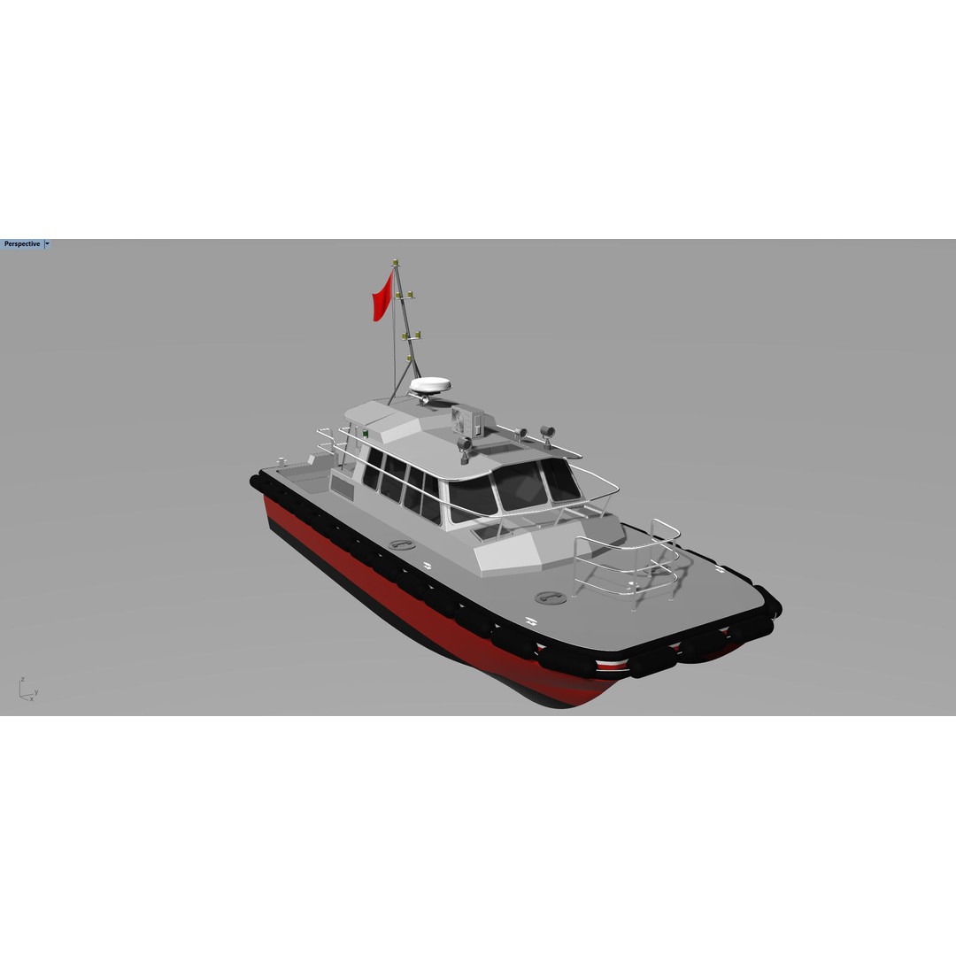 Raven 1200 Catamaran 3D Model – High Poly NURBS Asset for Animation - View 11