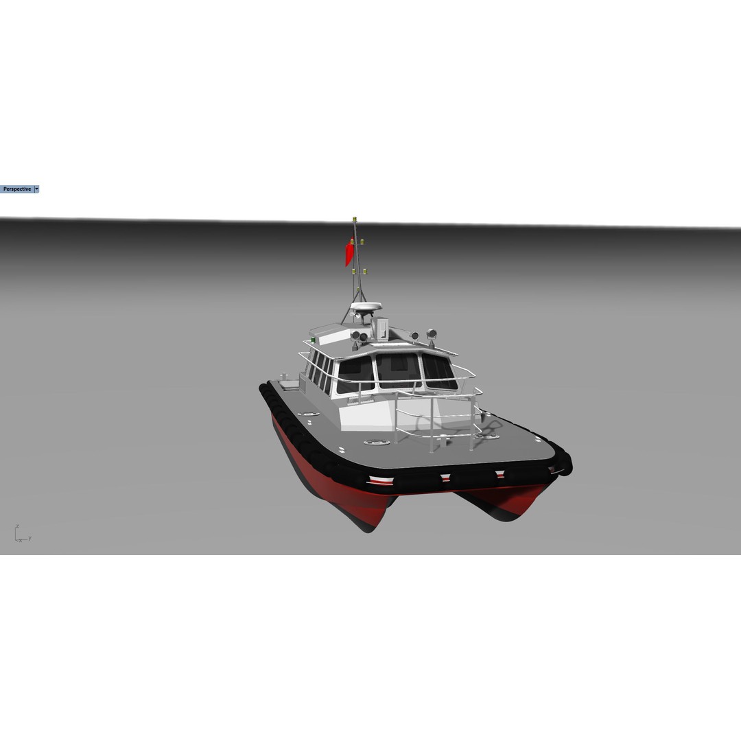 Raven 1200 Catamaran 3D Model – High Poly NURBS Asset for Animation - View 13