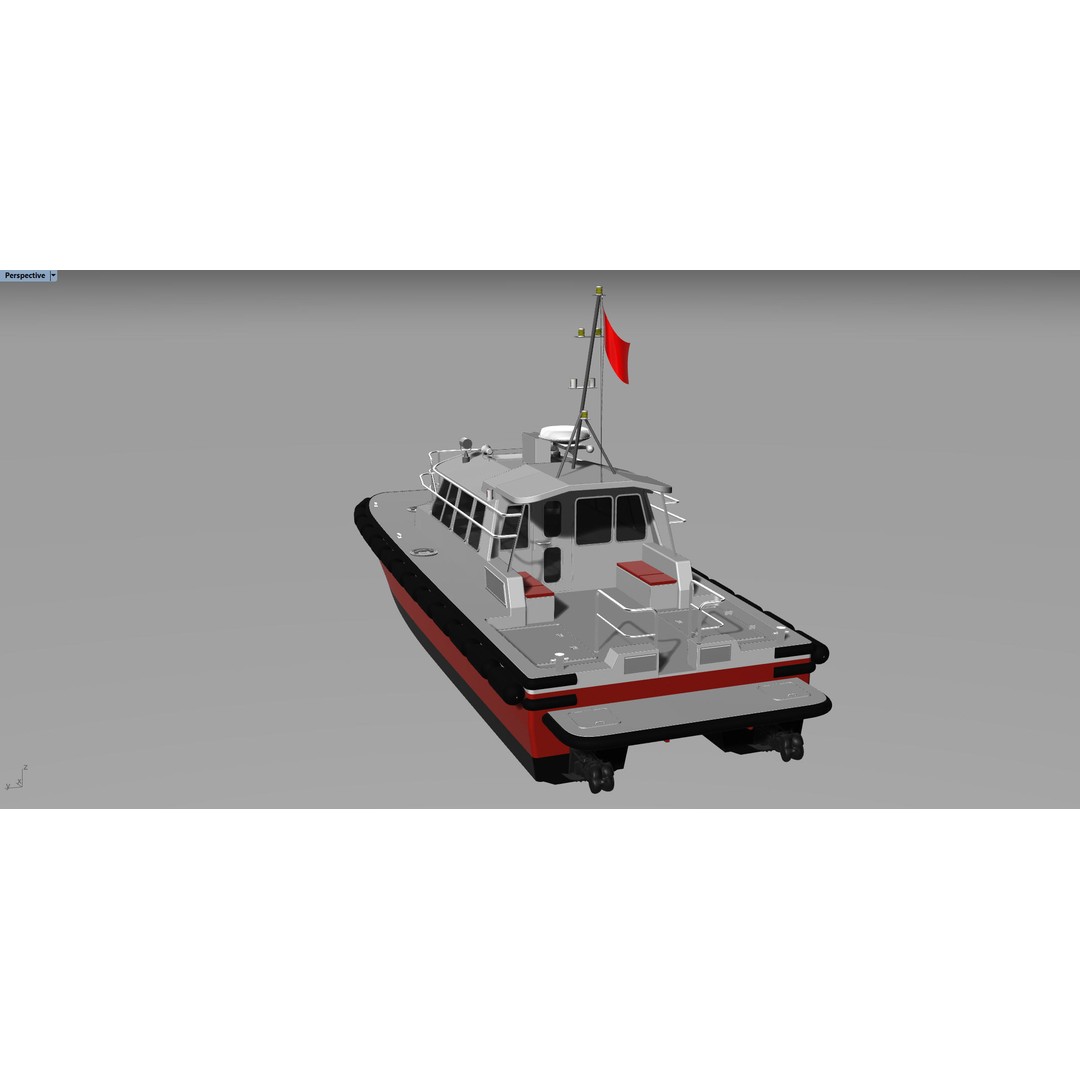 Raven 1200 Catamaran 3D Model – High Poly NURBS Asset for Animation - View 14
