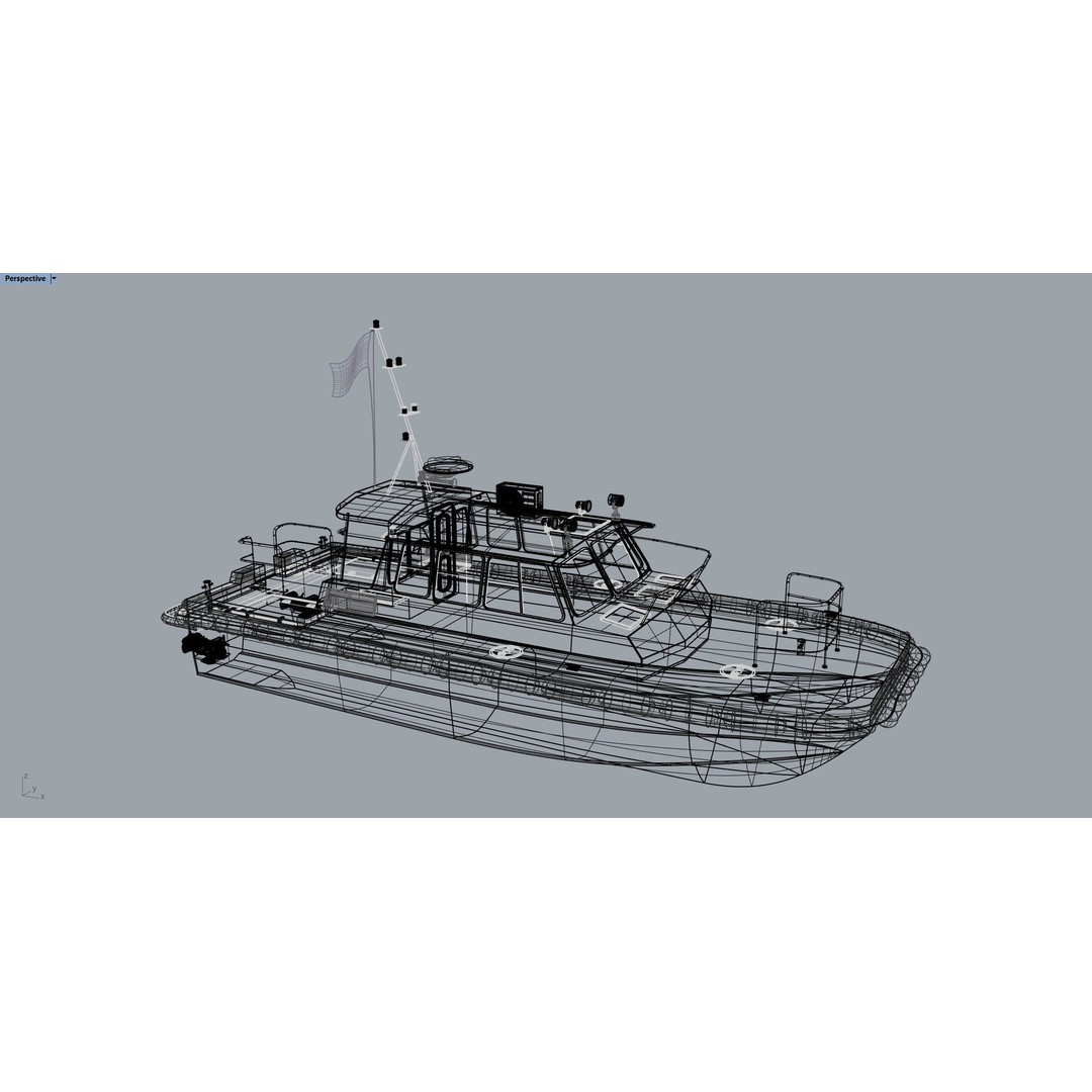 Raven 1200 Catamaran 3D Model – High Poly NURBS Asset for Animation - View 17