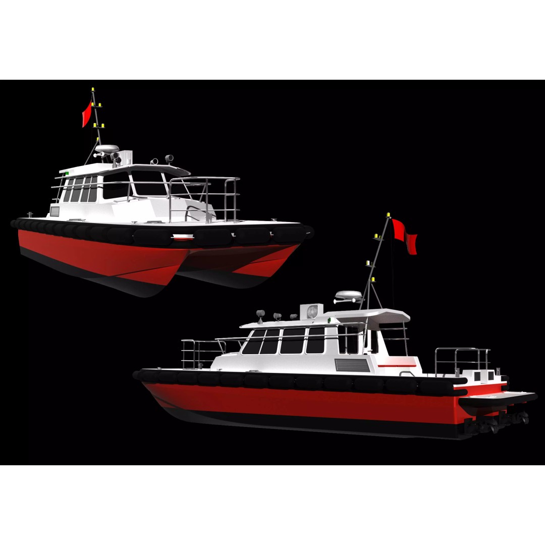 Raven 1200 Catamaran 3D Model – High Poly NURBS Asset for Animation - View 2