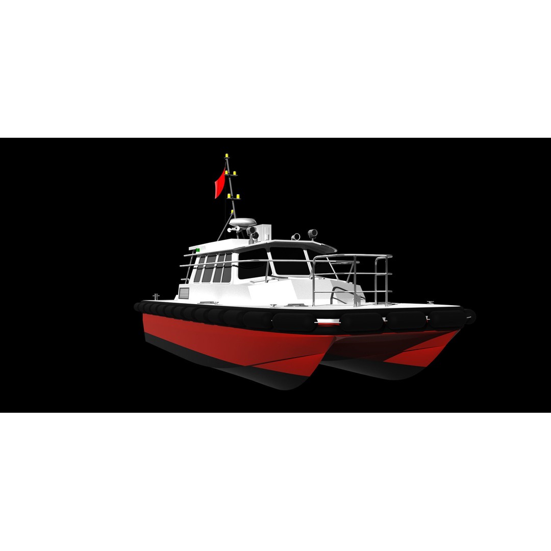 Raven 1200 Catamaran 3D Model – High Poly NURBS Asset for Animation - View 5