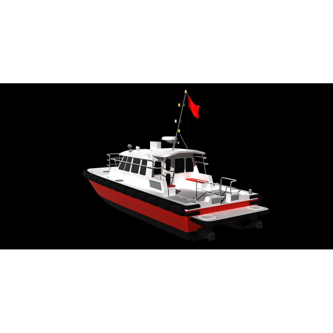 Raven 1200 Catamaran 3D Model – High Poly NURBS Asset for Animation - View 6