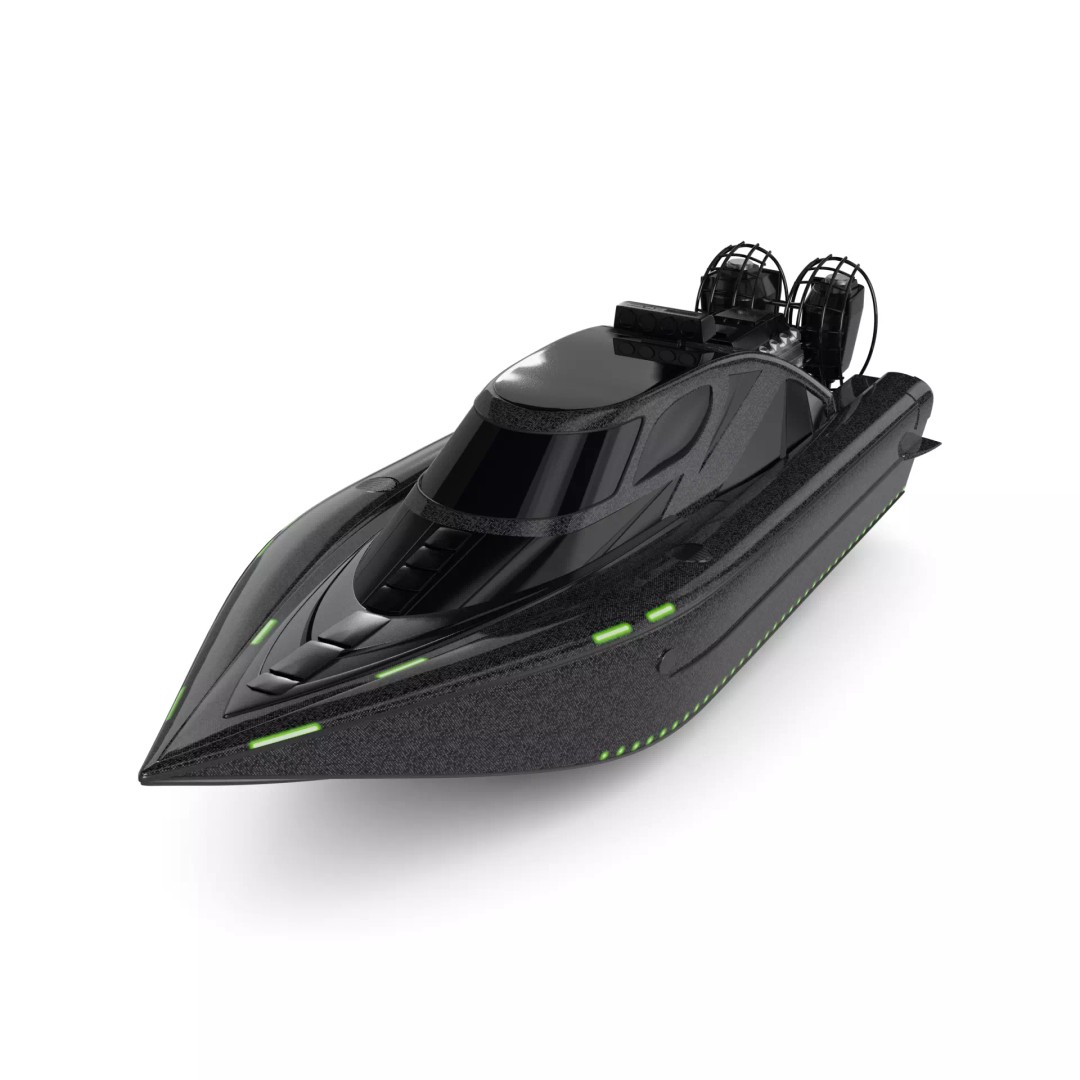 Airboat 3D Model – Futuristic Recreational Watercraft, FBX - View 2