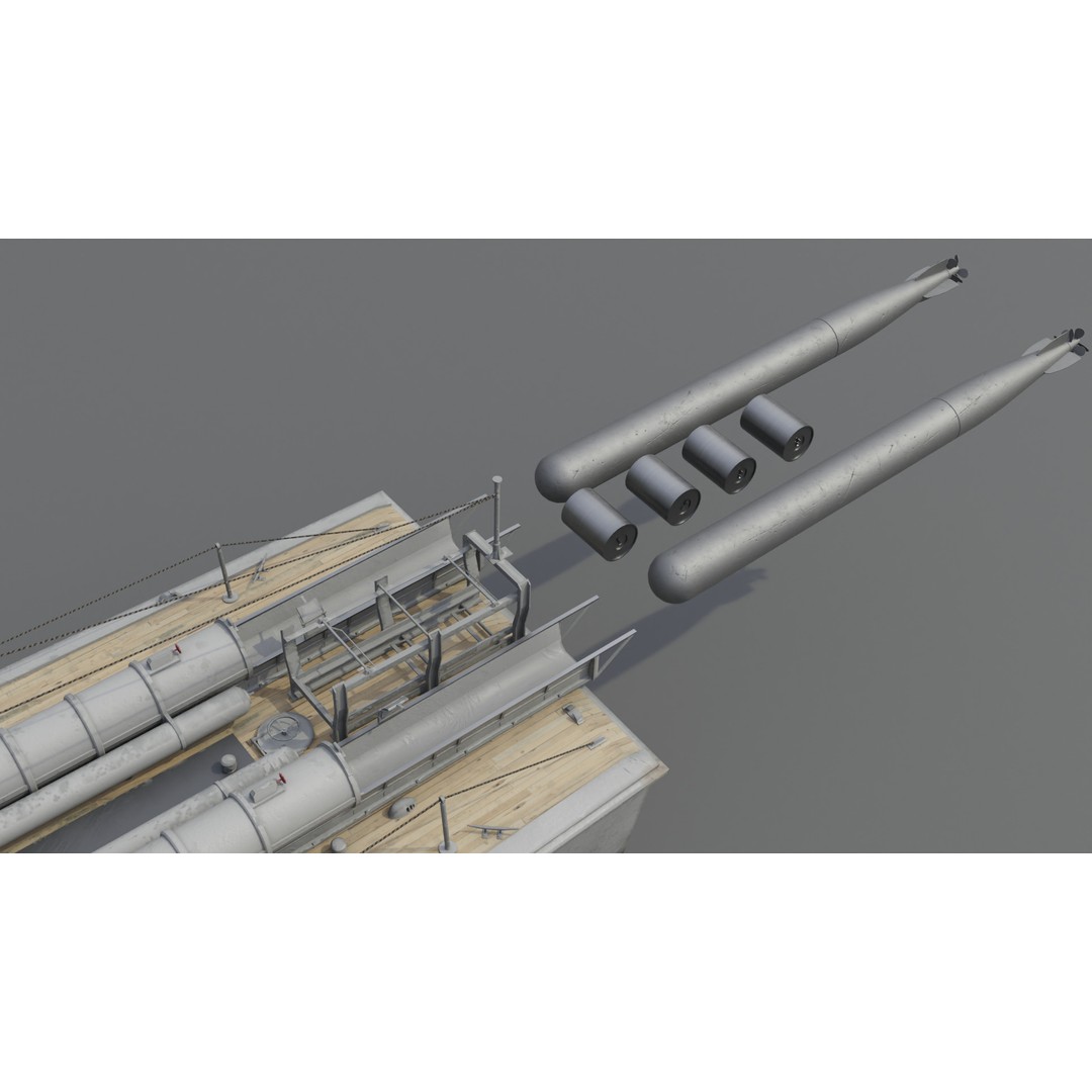 Higgins 81 ft PT-6 Motor Torpedo Boat 3D Model – Low Poly Game Asset, PBR - View 10
