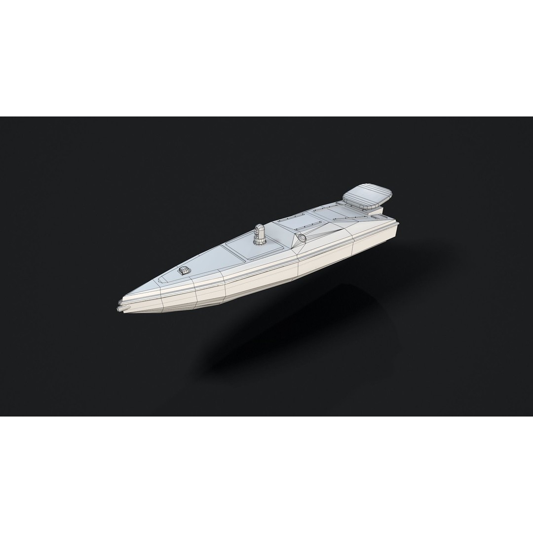 Magura V5 3D Model – Low Poly Unmanned Surface Vessel, FBX