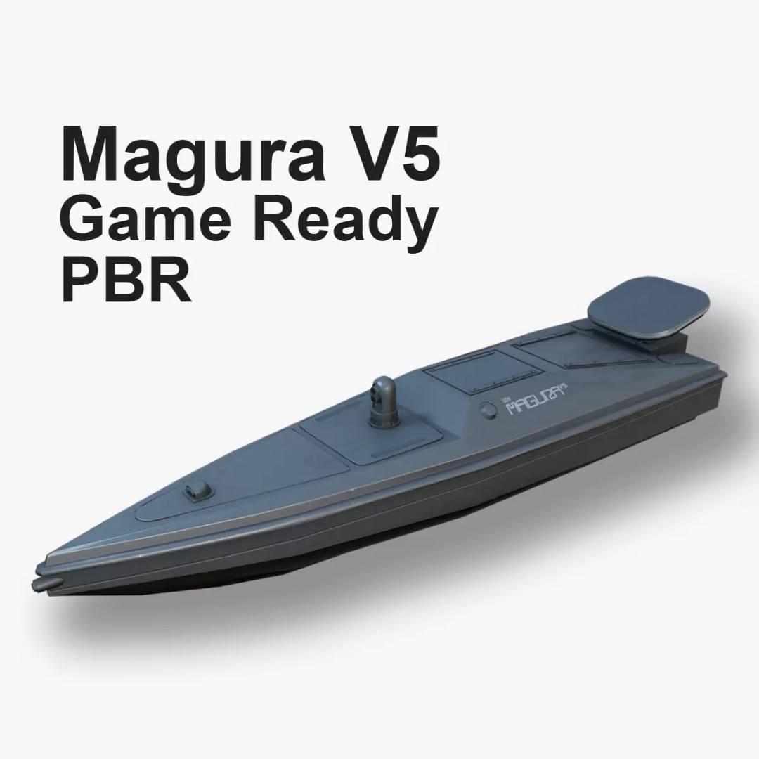 Magura V5 3D Model – Low Poly Unmanned Surface Vessel, FBX - View 2