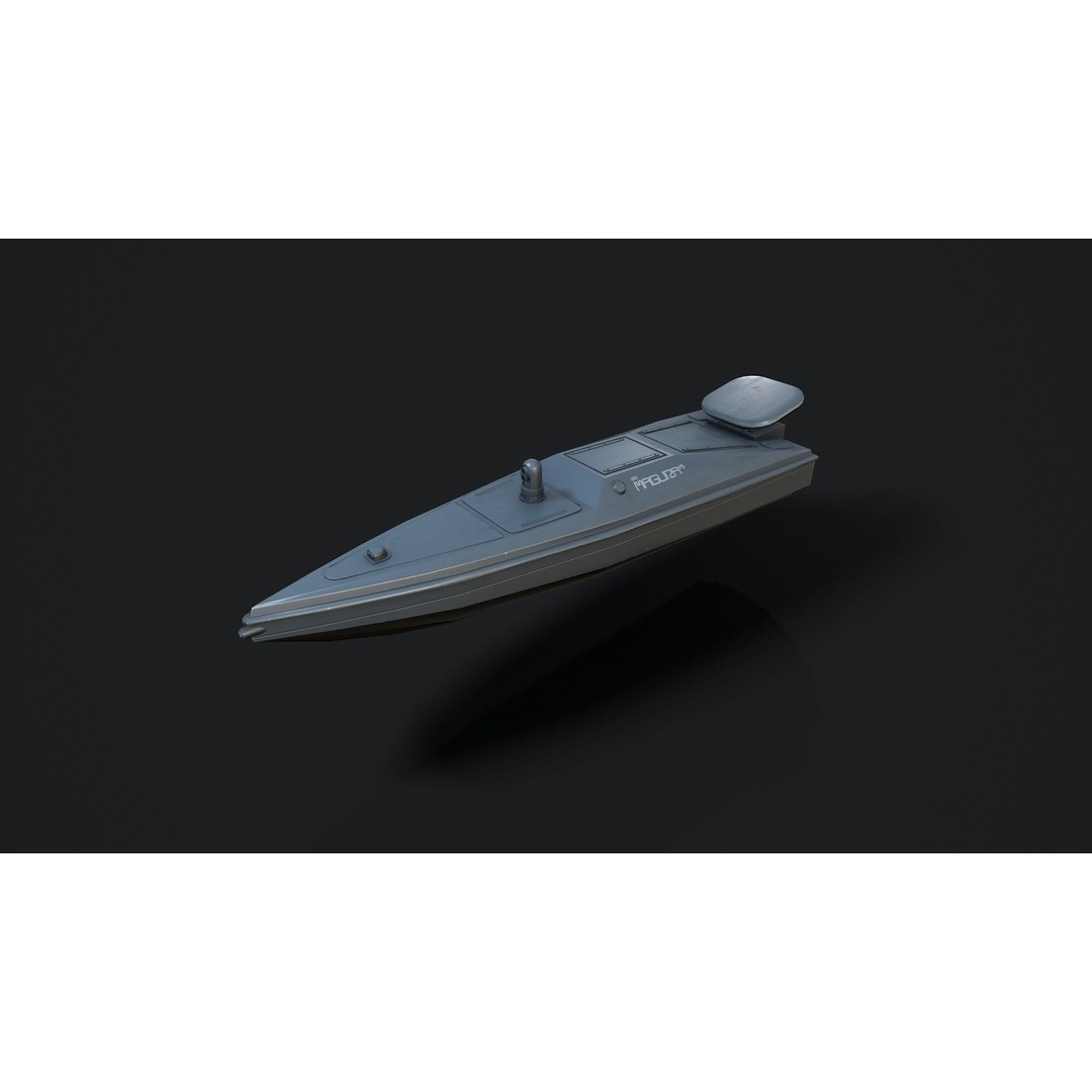 Magura V5 3D Model – Low Poly Unmanned Surface Vessel, FBX - View 3