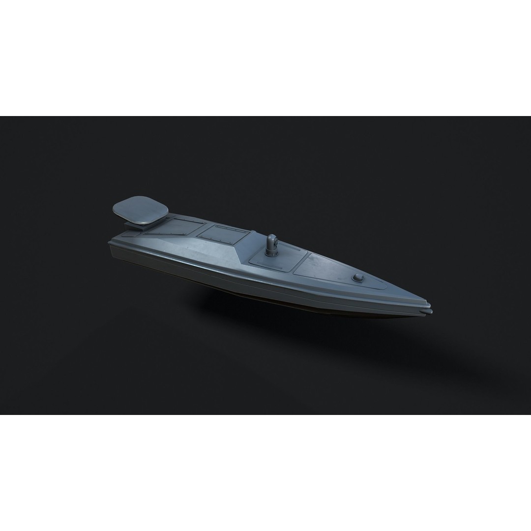 Magura V5 3D Model – Low Poly Unmanned Surface Vessel, FBX - View 4
