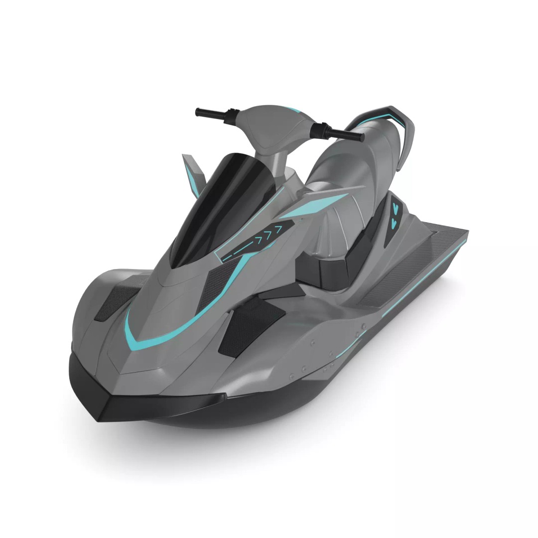 Jet Ski 3D Model – Futuristic Design, PBR Textures, FBX