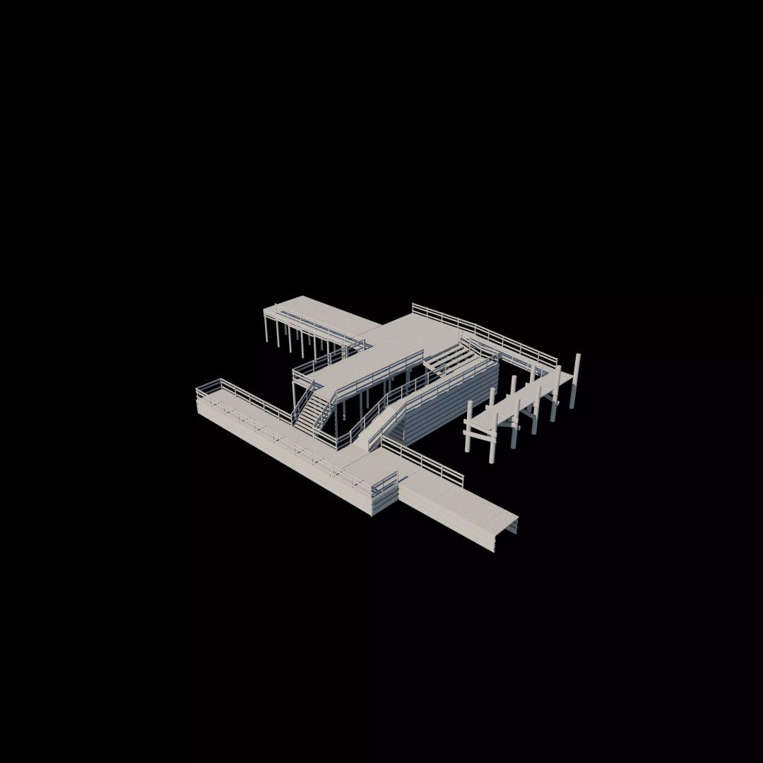Modular Wood Walkway 3D Model – Game-Ready PBR Asset, FBX & OBJ - View 15