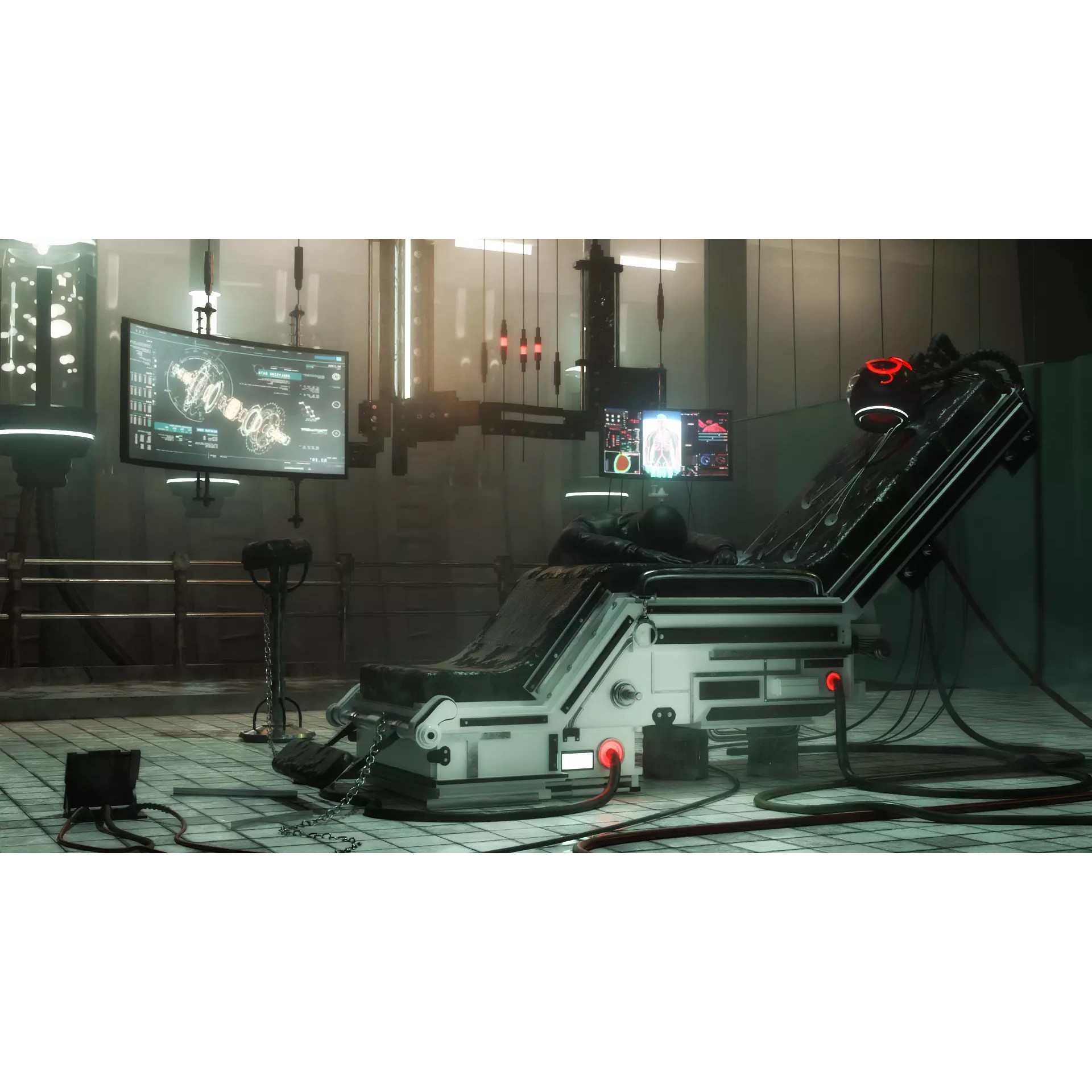 Human Tech Laboratory Set - Low-Poly Game-Ready 3D Model - View 2