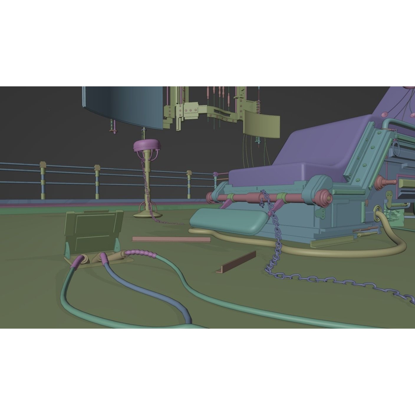 Human Tech Laboratory Set - Low-Poly Game-Ready 3D Model - View 9