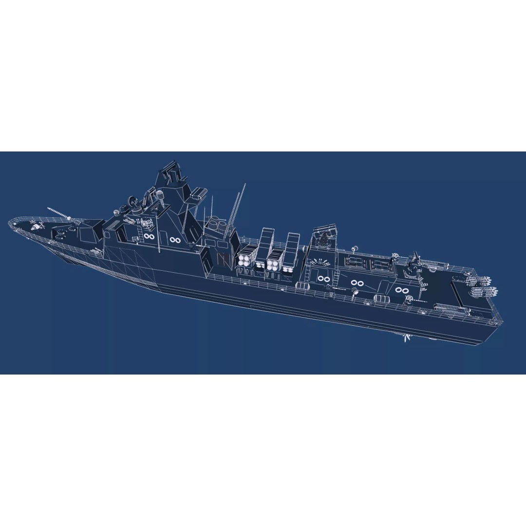 Fast Attack Multimission Vessel 3D Model – Detailed Military Watercraft, FBX