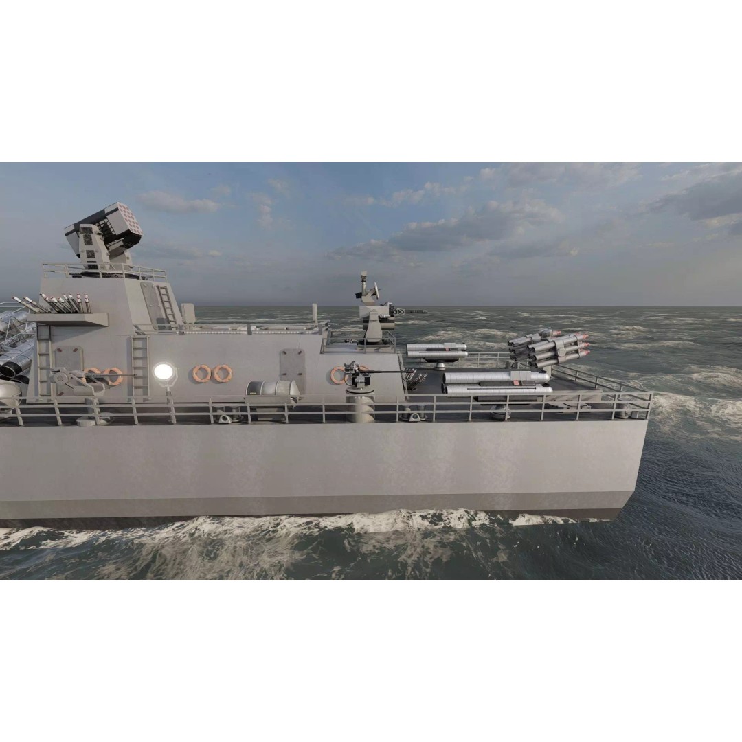Fast Attack Multimission Vessel 3D Model – Detailed Military Watercraft, FBX - View 15