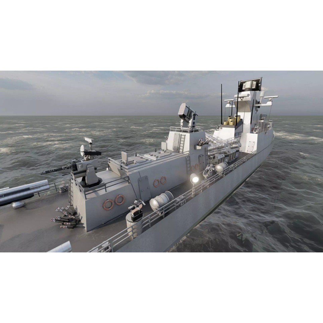 Fast Attack Multimission Vessel 3D Model – Detailed Military Watercraft, FBX - View 19