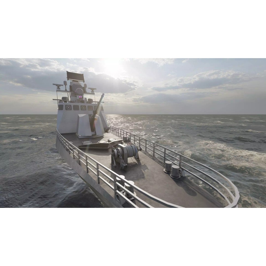 Fast Attack Multimission Vessel 3D Model – Detailed Military Watercraft, FBX - View 22