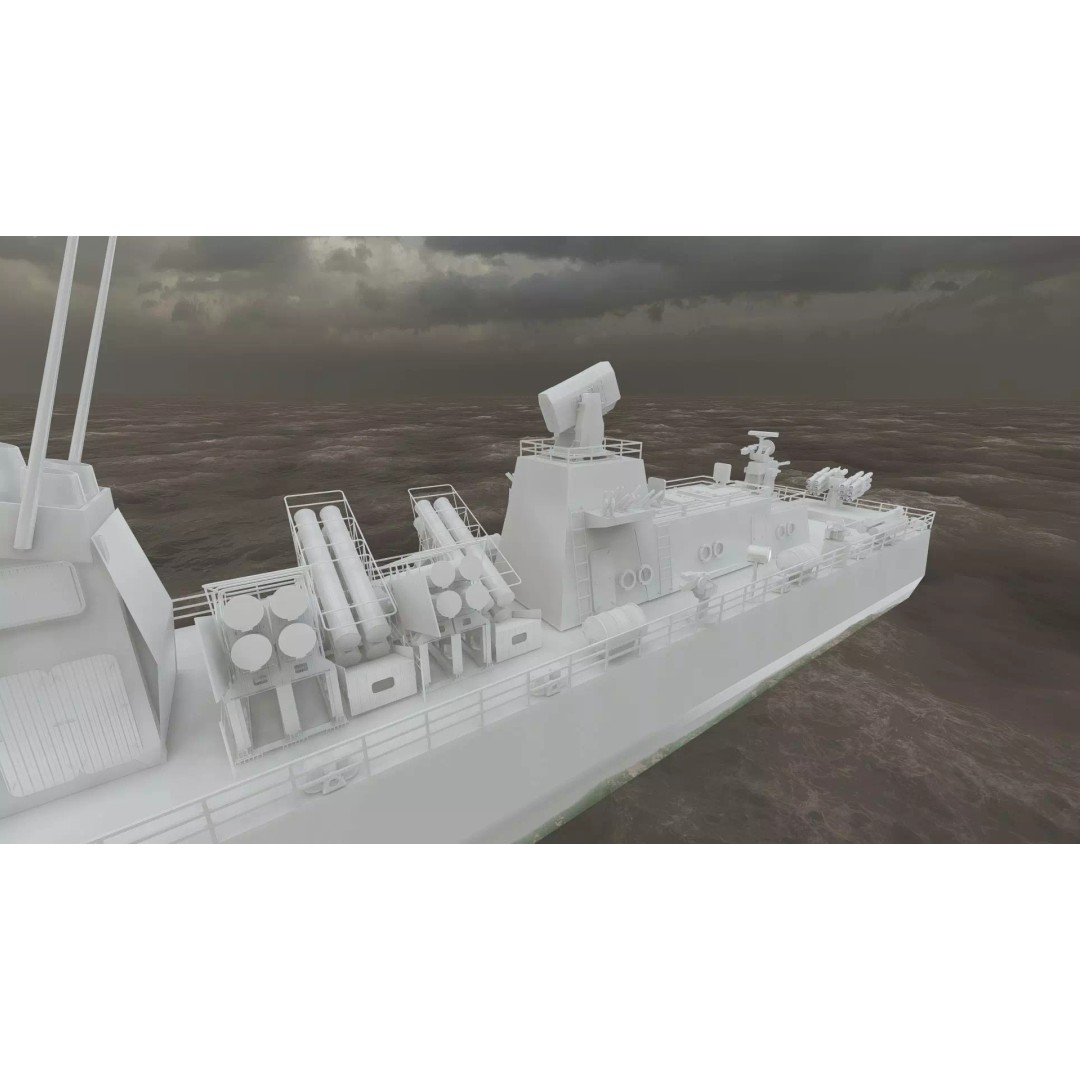 Fast Attack Multimission Vessel 3D Model – Detailed Military Watercraft, FBX - View 44