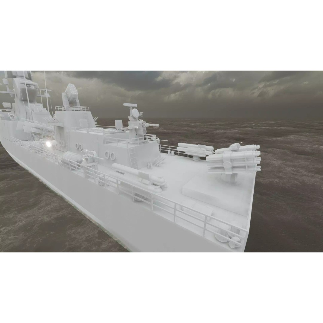 Fast Attack Multimission Vessel 3D Model – Detailed Military Watercraft, FBX - View 46