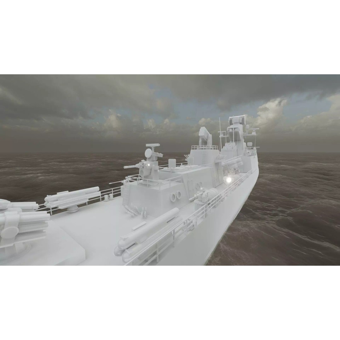 Fast Attack Multimission Vessel 3D Model – Detailed Military Watercraft, FBX - View 47