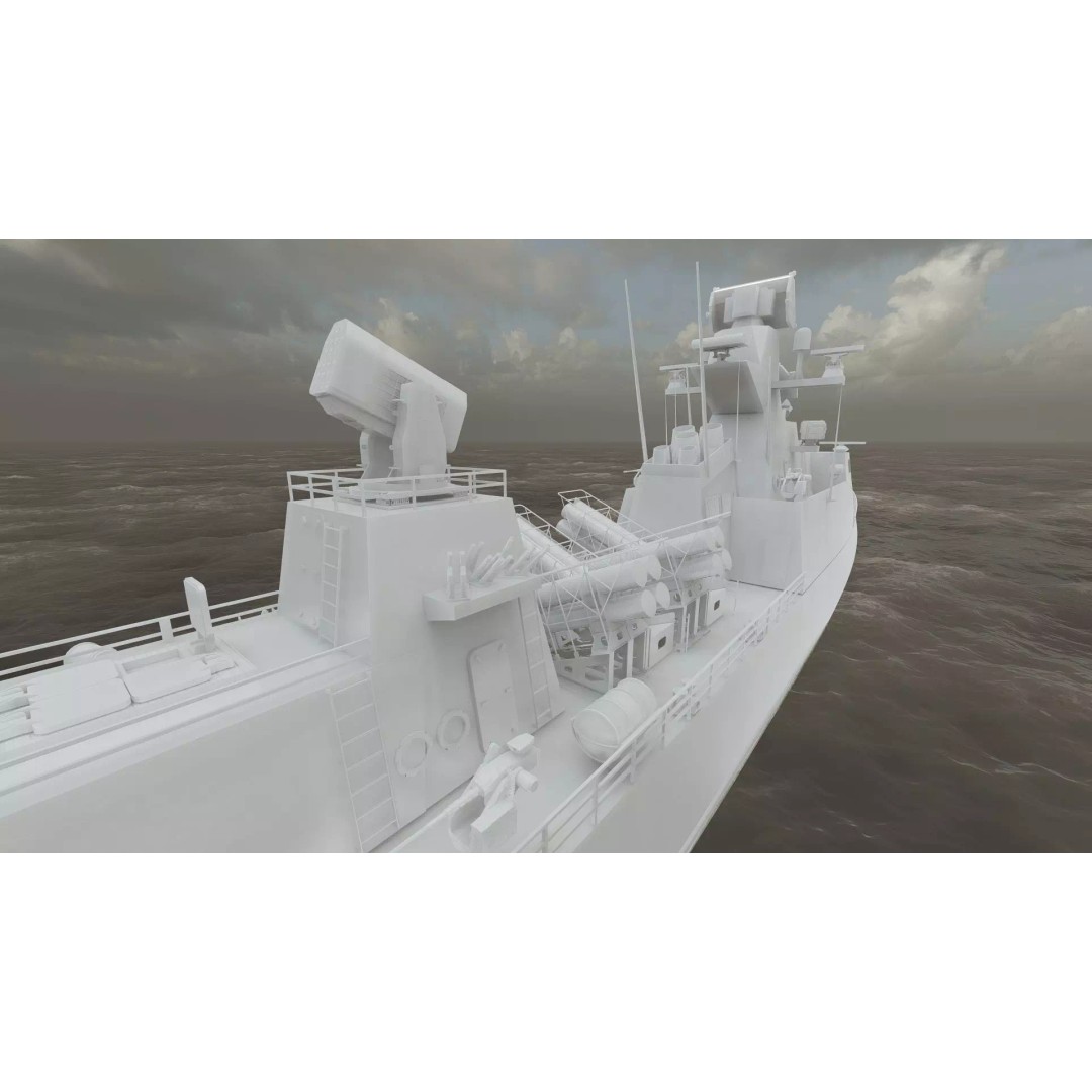 Fast Attack Multimission Vessel 3D Model – Detailed Military Watercraft, FBX - View 48