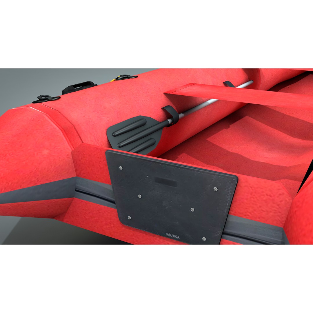 Inflatable Lifeboat 3D Model – High Poly PBR Asset, FBX, OBJ - View 10