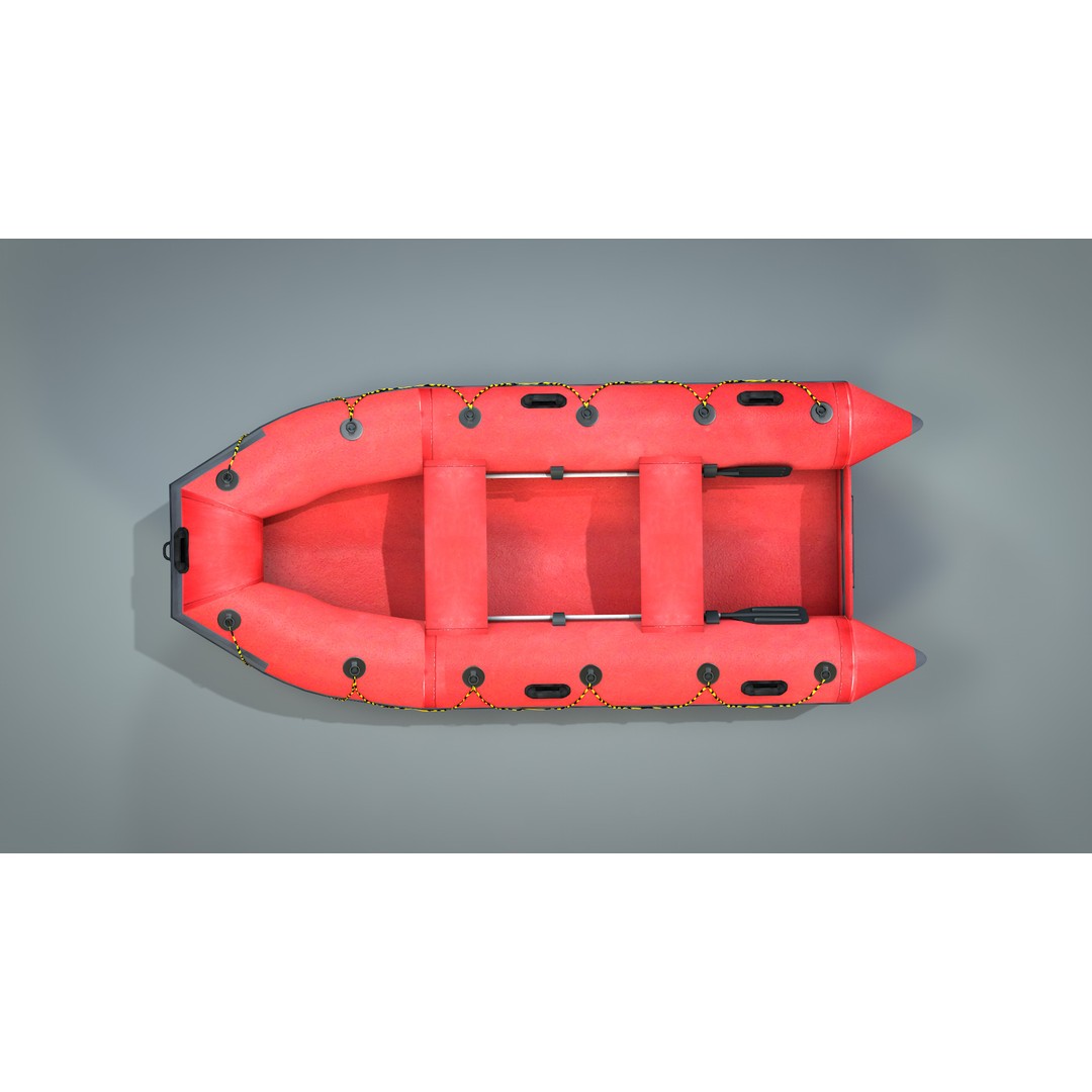 Inflatable Lifeboat 3D Model – High Poly PBR Asset, FBX, OBJ - View 15