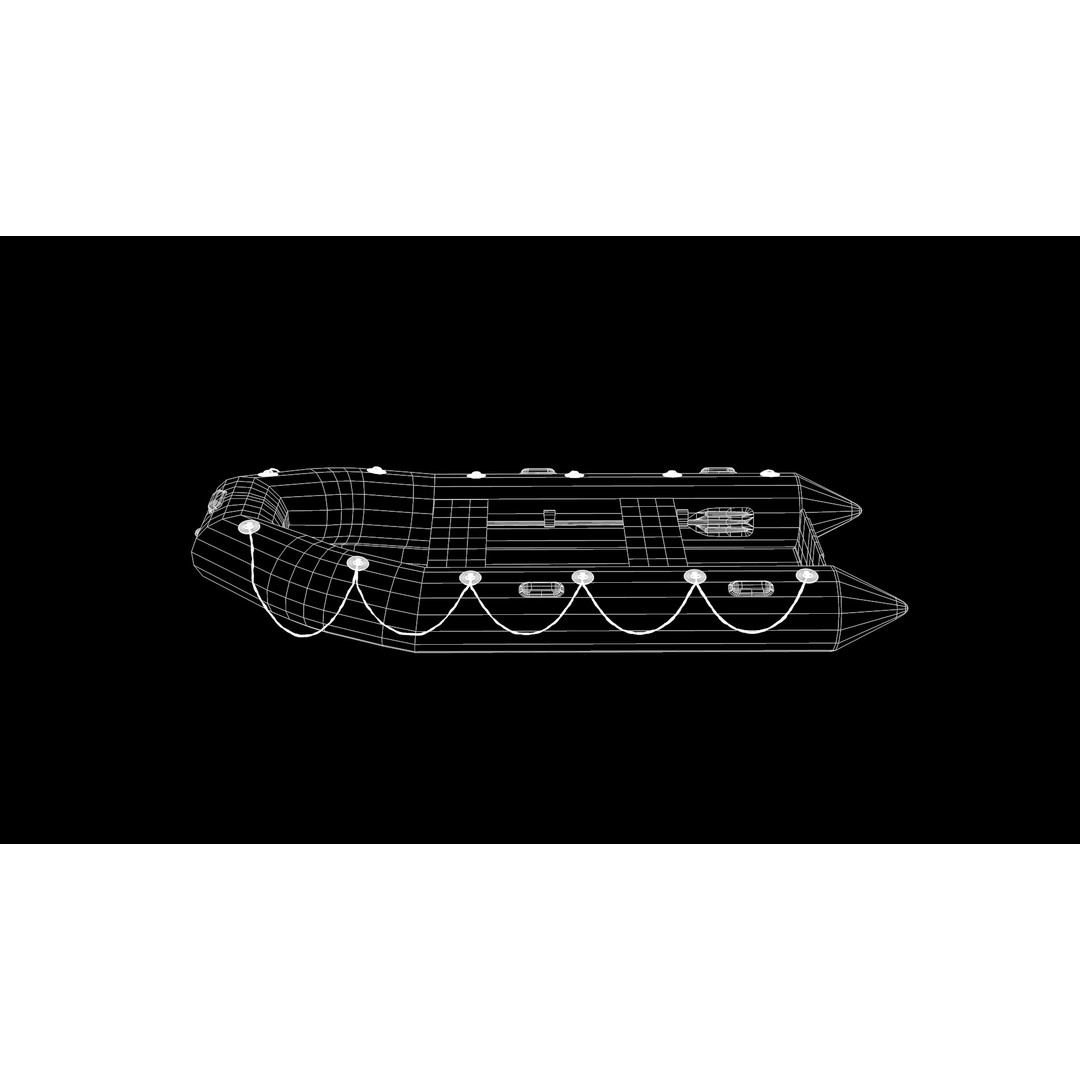 Inflatable Lifeboat 3D Model – High Poly PBR Asset, FBX, OBJ - View 17