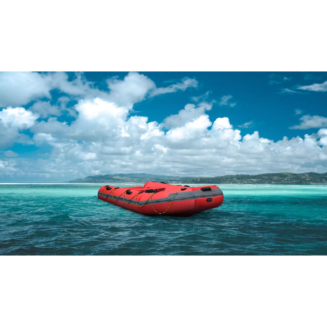 Inflatable Lifeboat 3D Model – High Poly PBR Asset, FBX, OBJ - View 2