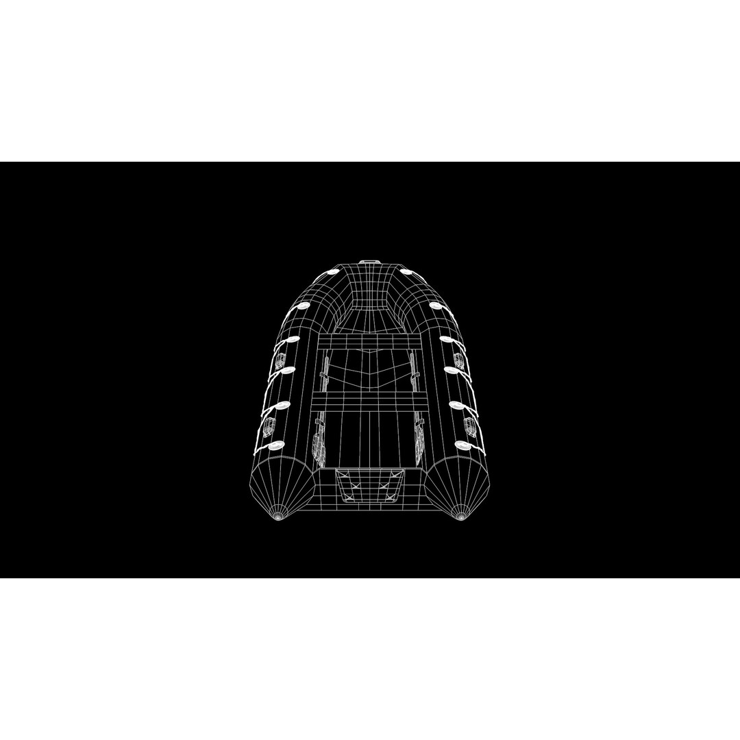 Inflatable Lifeboat 3D Model – High Poly PBR Asset, FBX, OBJ - View 6